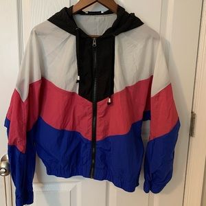 Vintage Color Block Windbreaker
